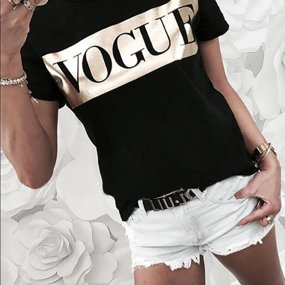 Short Sleeve Letter Print Top